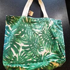 Gisela Graham Fabric Shopping Bag (Monstera)