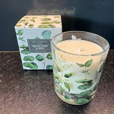 Gisela Graham Eucalyptus and Mint Scented Candle 