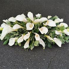 255 White Zantendeschia Coffin Tribute