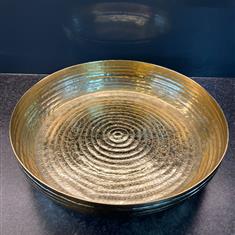 Gisela Graham Large decorative metal Bowl Gold