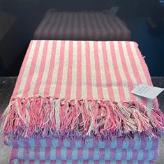 Gisela Graham Pink Stripey Throw 