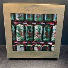 Gisela Graham Luxury Crackers (Holly and Berries) 6 per box