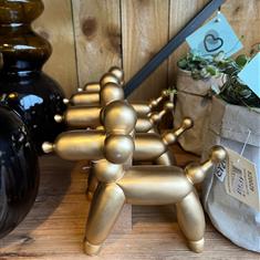 Ceramic Balloon Dog Ornament Gold