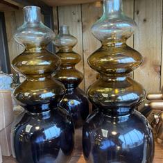 Glass Vase (Black-brown-clear)