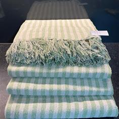 Gisela Graham Green Stripey Throw