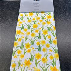 Daffodil Motif Tea Towel 