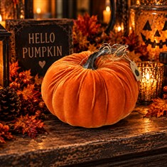 Orange Velvet Pumpkin 