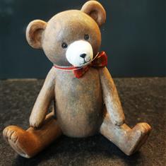 Sitting Teddy Bear Ornament (Wooden)