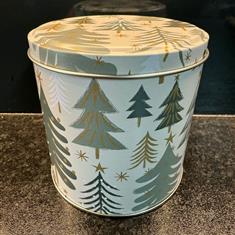 Gisela Graham Cream with green Trees Chocolate tin 