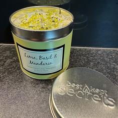 Candle tin Lime, Basil and Mandarin