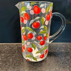 Gisela Graham Cherries Glass Jug