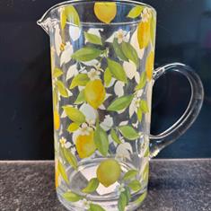 Gisela Graham Lemons Glass Jug