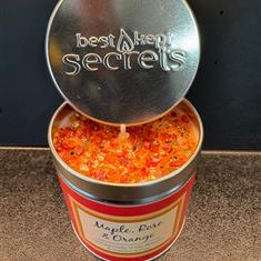 Candle Tin Maple, Rose and Orange 