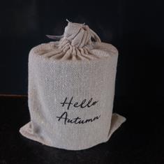 Hello Autumn Scented Candle in Jute Sack