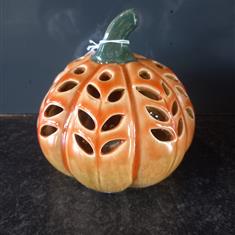 LED Ceramic Pumpkin Medium