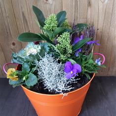 Autumn Planter in Zink
