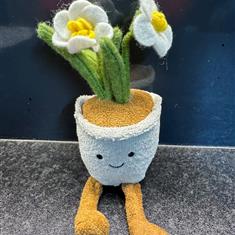 Gisela Graham Plush Daisy Pot 