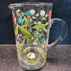 Gisela Graham Pretty Glass Jug
