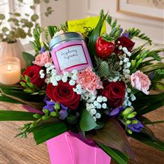 Summer Berries Hand Tied with a Scented Candle