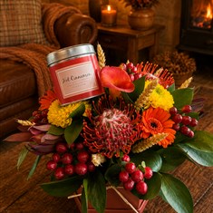 Harvest Hat Box with Scented Candle