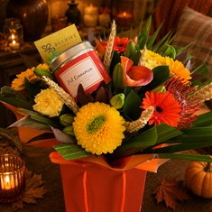 Harvest Hand Tied with a Scented Candle