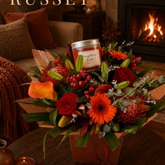 Russet Hand Tied with a Scented Candle