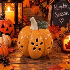 Heaven Sends LED light up Porcelain Pumpkin 