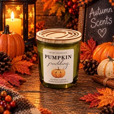 Heaven Sends Pumpkin Pudding Candle Green