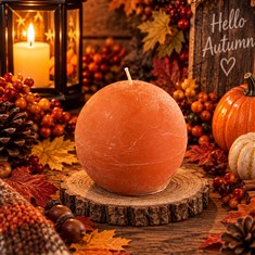 Gisela Graham Ball Candle Orange