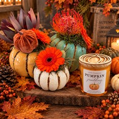 Pumpkin - Autumn Special- With scented Candle