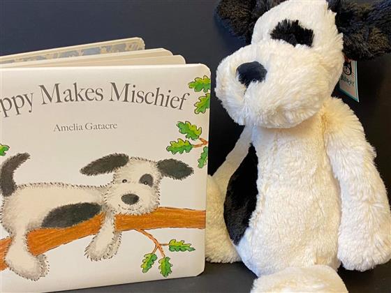 Jellycat puppy makes best sale mischief